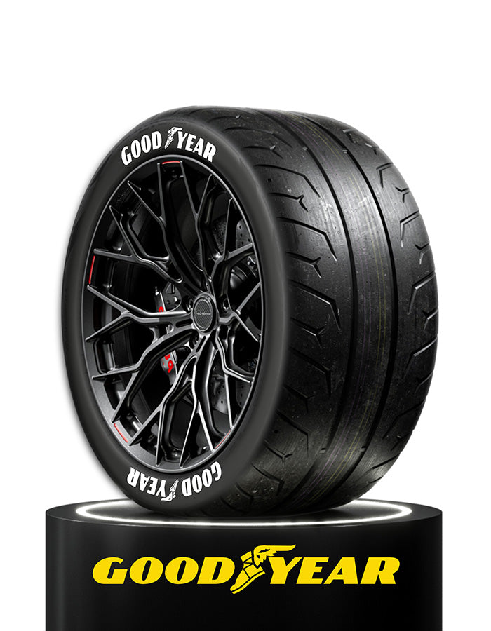 Good Year Reifensticker - selbstklebend - Höhe 20mm Inkl. Primer und Tire Cleaner-Version 2025