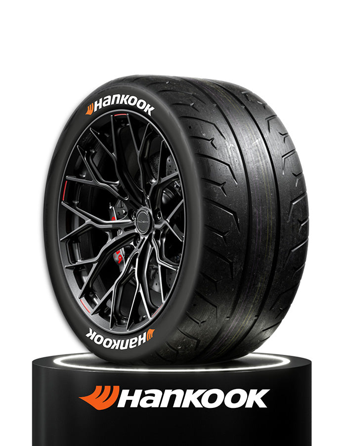 Hankook Reifensticker - selbstklebend - Höhe 20mm Inkl. Primer und Tire Cleaner-Version 2025