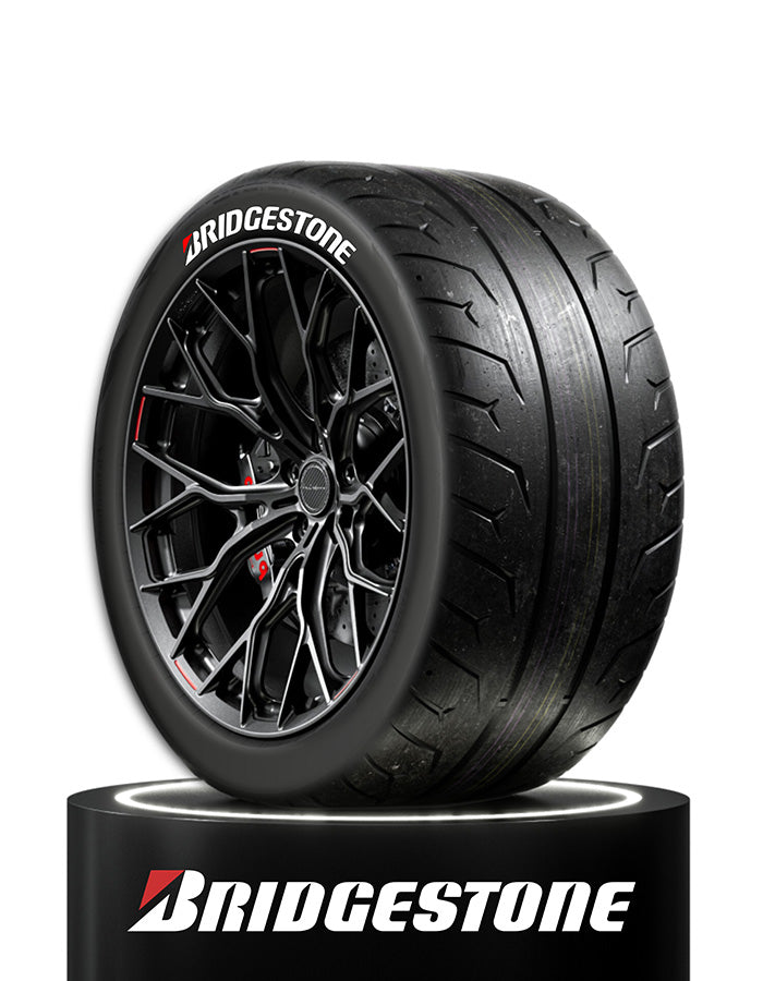 Bridgestone Reifensticker -selbstklebend - Höhe 20mm Inkl. Primer und Tire Clenaer-Version 2025