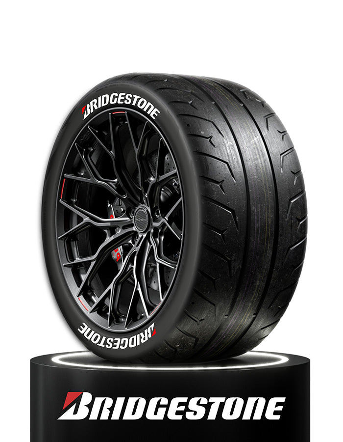 Bridgestone Reifensticker -selbstklebend - Höhe 20mm Inkl. Primer und Tire Clenaer-Version 2025