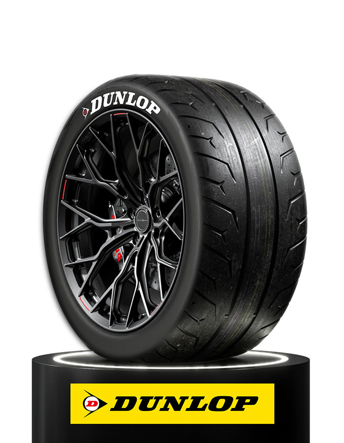 Dunlop Reifensticker - selbstklebend - Höhe 20mm Inkl. Primer und Tire Clenaer-Version 2025